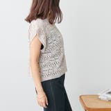 ラメ入りコットンリネンポロニット | NICE CLAUP / OLIVE des OLIVE　OUTLET | 詳細画像15 