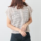 ラメ入りコットンリネンポロニット | NICE CLAUP / OLIVE des OLIVE　OUTLET | 詳細画像16 