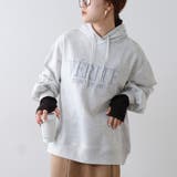オートミール | あつもり刺繍ロゴ裏毛パーカー | NICE CLAUP / OLIVE des OLIVE OUTLET