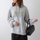 トップグレー | あつもり刺繍ロゴ裏毛パーカー | NICE CLAUP / OLIVE des OLIVE OUTLET