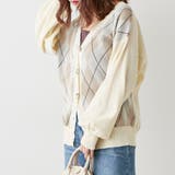 【低身長向け】アーガイルカーディガン | NICE CLAUP / OLIVE des OLIVE　OUTLET | 詳細画像4 
