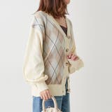 【低身長向け】アーガイルカーディガン | NICE CLAUP / OLIVE des OLIVE　OUTLET | 詳細画像7 