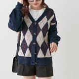 【低身長向け】アーガイルカーディガン | NICE CLAUP / OLIVE des OLIVE　OUTLET | 詳細画像8 
