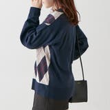 【低身長向け】アーガイルカーディガン | NICE CLAUP / OLIVE des OLIVE　OUTLET | 詳細画像10 