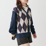 【低身長向け】アーガイルカーディガン | NICE CLAUP / OLIVE des OLIVE　OUTLET | 詳細画像13 