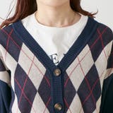 【低身長向け】アーガイルカーディガン | NICE CLAUP / OLIVE des OLIVE　OUTLET | 詳細画像17 
