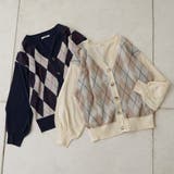【低身長向け】アーガイルカーディガン | NICE CLAUP / OLIVE des OLIVE　OUTLET | 詳細画像1 