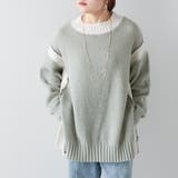 配色鹿の子ニット | NICE CLAUP / OLIVE des OLIVE OUTLET | 詳細画像17