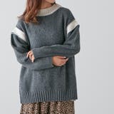 配色鹿の子ニット | NICE CLAUP / OLIVE des OLIVE OUTLET | 詳細画像3