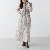 ベージュ | 配色アソート柄ワンピース | NICE CLAUP / OLIVE des OLIVE　OUTLET