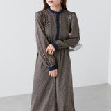 グリーン | 配色アソート柄ワンピース | NICE CLAUP / OLIVE des OLIVE　OUTLET
