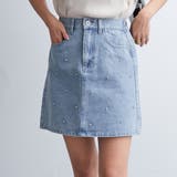 パール/ビジュー付ミニスカート | NICE CLAUP / OLIVE des OLIVE　OUTLET | 詳細画像3 