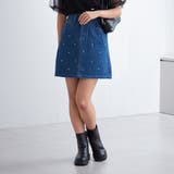 柄2 | パール/ビジュー付ミニスカート | NICE CLAUP / OLIVE des OLIVE　OUTLET