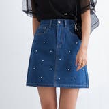 パール/ビジュー付ミニスカート | NICE CLAUP / OLIVE des OLIVE　OUTLET | 詳細画像1 