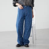 柄4 | パール/ビジュー付デニム | NICE CLAUP / OLIVE des OLIVE　OUTLET