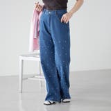 柄2 | パール/ビジュー付デニム | NICE CLAUP / OLIVE des OLIVE　OUTLET