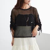 ブラック | 新色追加、袖ドロストメッシュプルオーバー | NICE CLAUP / OLIVE des OLIVE OUTLET