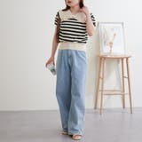 衿フリルボーダーニット | NICE CLAUP / OLIVE des OLIVE OUTLET | 詳細画像9
