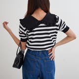 衿フリルボーダーニット | NICE CLAUP / OLIVE des OLIVE OUTLET | 詳細画像12