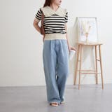 衿フリルボーダーニット | NICE CLAUP / OLIVE des OLIVE OUTLET | 詳細画像6