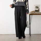 ブラック | ツータックワイドパンツ | RMAF NICE CLAUP / OLIVE des OLIVE