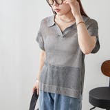 透かし編みニットポロ | NICE CLAUP / OLIVE des OLIVE OUTLET | 詳細画像3