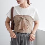 【1枚でサマ見えコーデが叶う！】前リボンT | NICE CLAUP / OLIVE des OLIVE　OUTLET | 詳細画像2 