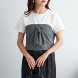 【1枚でサマ見えコーデが叶う！】前リボンT | NICE CLAUP / OLIVE des OLIVE　OUTLET | 詳細画像3 