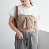 【1枚でサマ見えコーデが叶う！】前リボンT | NICE CLAUP / OLIVE des OLIVE　OUTLET | 詳細画像16 