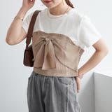 【1枚でサマ見えコーデが叶う！】前リボンT | NICE CLAUP / OLIVE des OLIVE　OUTLET | 詳細画像17 
