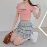 小花柄カットティアードミニスカート | NICE CLAUP / OLIVE des OLIVE　OUTLET | 詳細画像3 