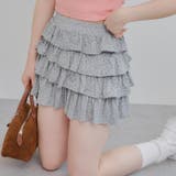 小花柄カットティアードミニスカート | NICE CLAUP / OLIVE des OLIVE　OUTLET | 詳細画像2 