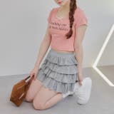 小花柄カットティアードミニスカート | NICE CLAUP / OLIVE des OLIVE　OUTLET | 詳細画像10 