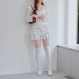 小花柄カットティアードミニスカート | NICE CLAUP / OLIVE des OLIVE　OUTLET | 詳細画像22 