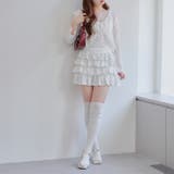 小花柄カットティアードミニスカート | NICE CLAUP / OLIVE des OLIVE　OUTLET | 詳細画像23 
