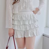 オフ | 小花柄カットティアードミニスカート | NICE CLAUP / OLIVE des OLIVE　OUTLET