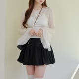 リボン付バルーンスカート | NICE CLAUP / OLIVE des OLIVE OUTLET | 詳細画像3