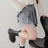 【MARCHES】チュール使いプリーツミニスカート | NICE CLAUP / OLIVE des OLIVE OUTLET | 詳細画像1
