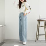 脇切替フリンジパンツ | NICE CLAUP / OLIVE des OLIVE OUTLET | 詳細画像12