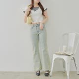 ストーン付デニムフレアパンツ | RMAF　NICE CLAUP / OLIVE des OLIVE | 詳細画像18 