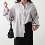 グレージュ | スキッパー2枚袖ブラウス | NICE CLAUP / OLIVE des OLIVE OUTLET