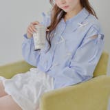 【MARCHES】肩あきリボン短丈シャツ | NICE CLAUP / OLIVE des OLIVE OUTLET | 詳細画像7