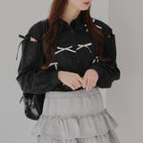 【MARCHES】肩あきリボン短丈シャツ | NICE CLAUP / OLIVE des OLIVE OUTLET | 詳細画像3