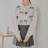オフ | 【MARCHES】肩あきリボン短丈シャツ | NICE CLAUP / OLIVE des OLIVE OUTLET