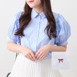 【ガーリー好きさんにオススメ】リボン刺しゅうブラウス | NICE CLAUP / OLIVE des OLIVE OUTLET | 詳細画像1