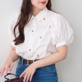 オフ | 【ガーリー好きさんにオススメ】リボン刺しゅうブラウス | NICE CLAUP / OLIVE des OLIVE OUTLET