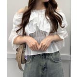 フリルクロスブラウス | NICE CLAUP / OLIVE des OLIVE OUTLET | 詳細画像3