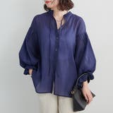 涼し気な印象、シアー楊柳スキッパー2枚袖ブラウス | NICE CLAUP / OLIVE des OLIVE　OUTLET | 詳細画像38 