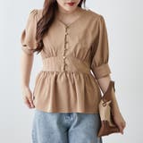 キャメル | ペプラムブラウス | NICE CLAUP / OLIVE des OLIVE OUTLET