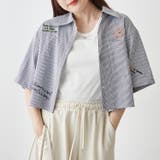 ストライプ | 色々刺繍ショートシャツ | NICE CLAUP / OLIVE des OLIVE OUTLET